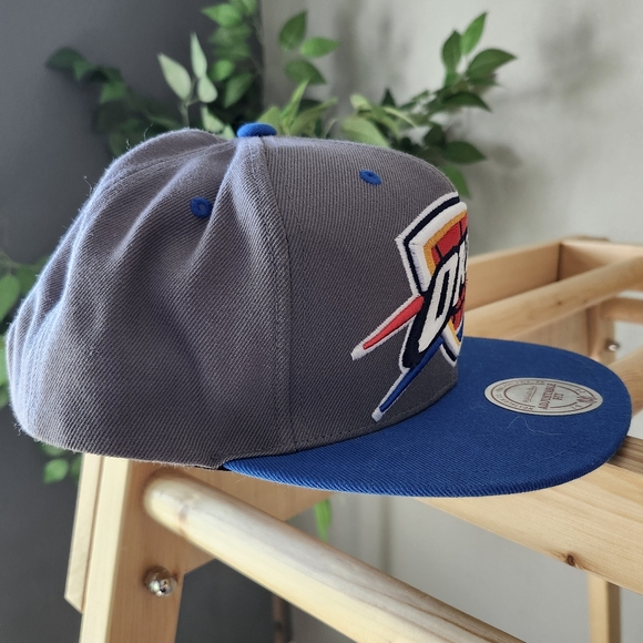 NBA OKC Gray and Blue Adjustable Cap - Picture 2 of 7